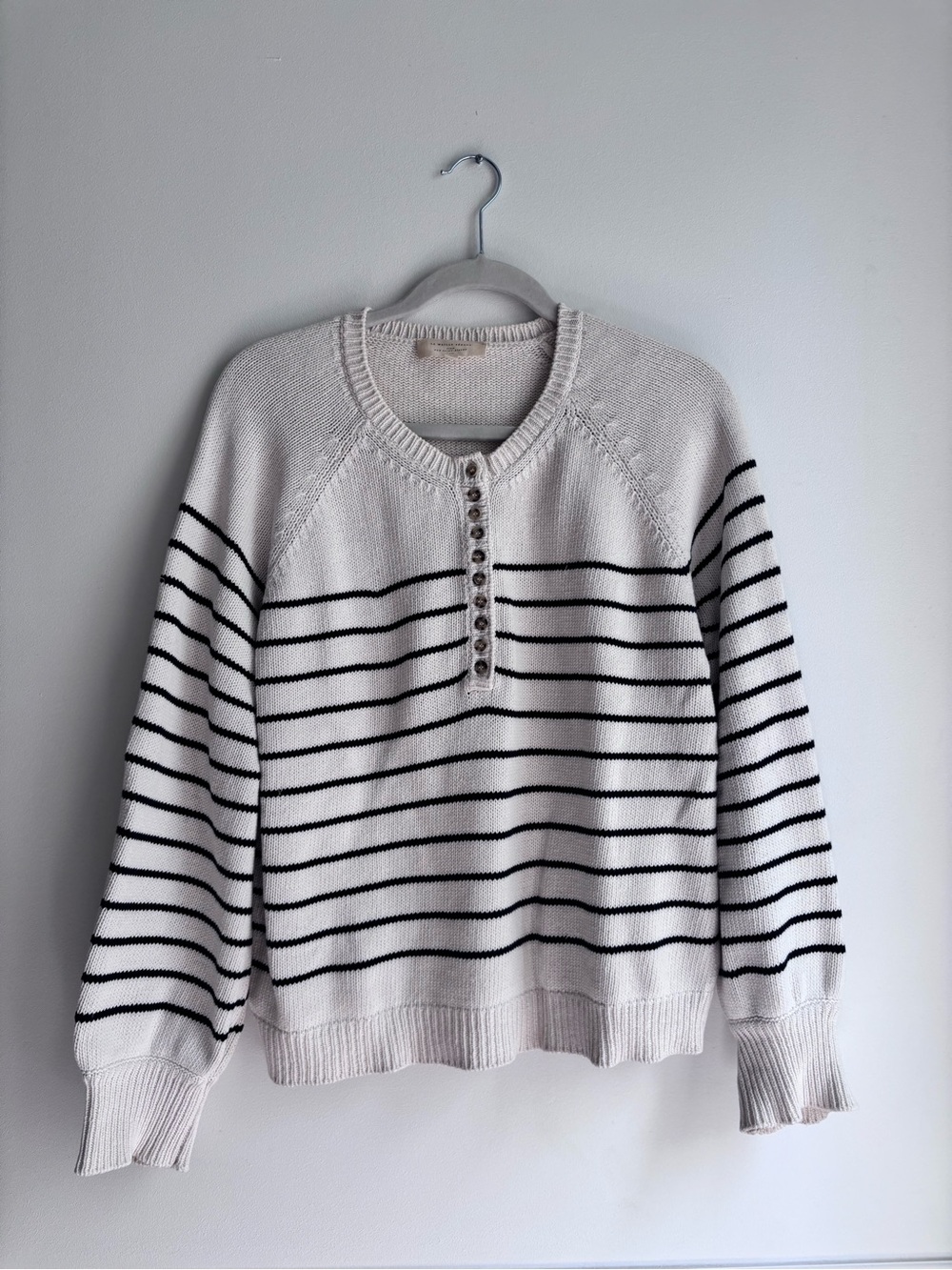 Sézane Léontine Jumper Ivory with Blue Stripes Size L